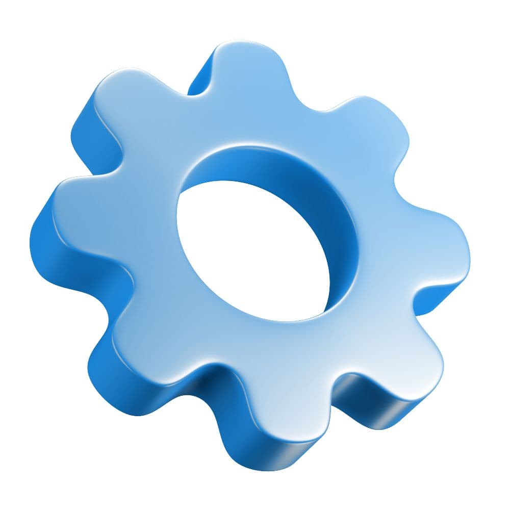 Icon of a blue gear